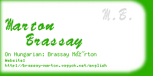 marton brassay business card